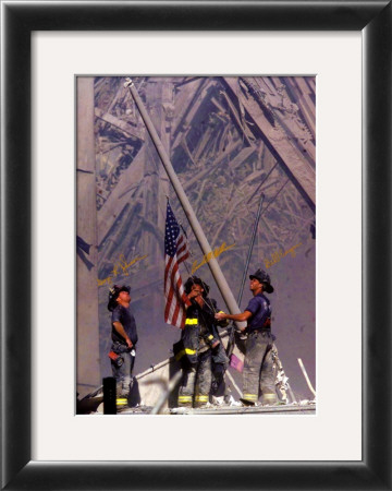 Firemen Raising The Flag At Wtc by Thomas E. Franklin Pricing Limited Edition Print image