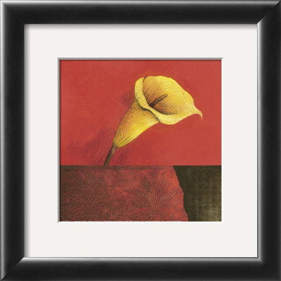 Cala Lily On Red by Claudio Furlan Pricing Limited Edition Print image