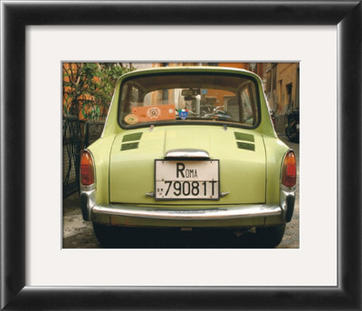Back View Of Green Car by Nelson Fiqueredo Pricing Limited Edition Print image