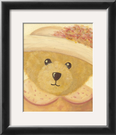 Bear With Peach Dress And Hat by Alba Galan Pricing Limited Edition Print image