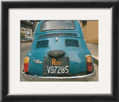 Back View Of Blue Car by Nelson Fiqueredo Pricing Limited Edition Print image