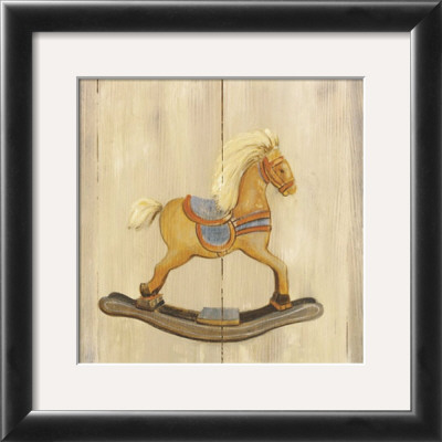 Rocking Horse With Blue Saddle by Catherine Becquer Pricing Limited Edition Print image