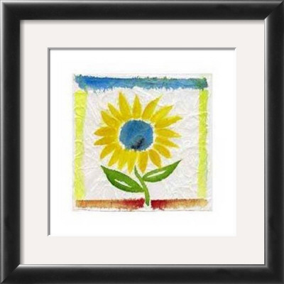 Bright Yellow Flower On Papyrus by Ingrid Sehl Pricing Limited Edition Print image
