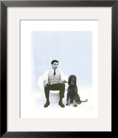 Yves Klein With Afghan Hound, C.1959 by Charles Wilp Pricing Limited Edition Print image