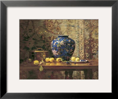 Oriental Vase With Crab Apples by Del Gish Pricing Limited Edition Print image