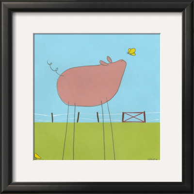 Stick-Leg Pig I by Erica J. Vess Pricing Limited Edition Print image