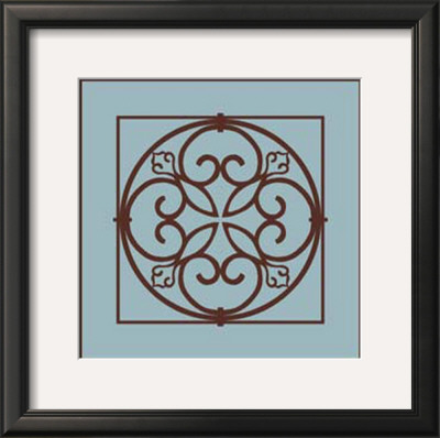 Chocolate And Blue Ironwork I by Chariklia Zarris Pricing Limited Edition Print image