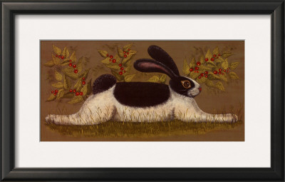 Green Folk Bunny by Lisa Hilliker Pricing Limited Edition Print image