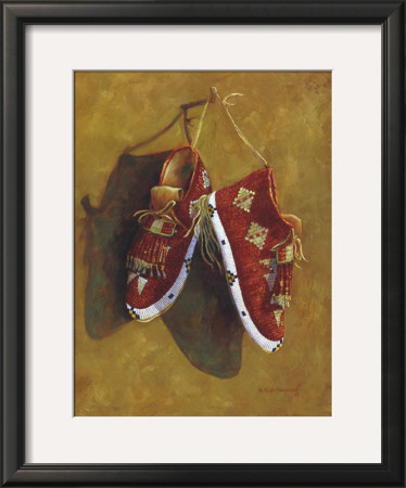 Sioux Quilled Moccasins by Marty Lemessurier Pricing Limited Edition Print image