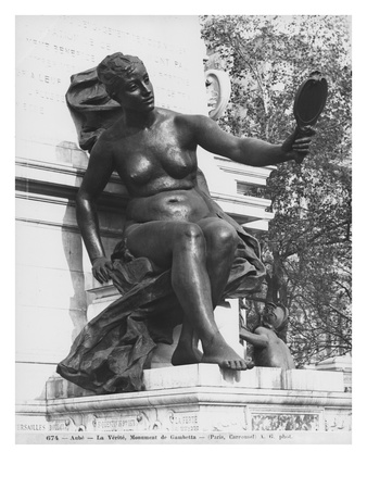 Monument To Leon Gambetta, Truth, Cour Napoleon, Louvre, 1888 by Jean-Paul Aube Pricing Limited Edition Print image