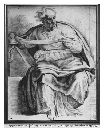 The Prophet Joel, After Michangelo Buonarroti by Rubens Pricing Limited Edition Print image
