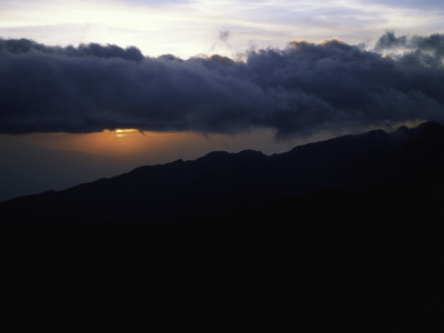 Sun Dips Below Clouds, Kilimanjaro by Michael Brown Pricing Limited Edition Print image