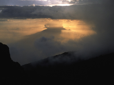 Sun Sets Over Meru, Kilimanjaro by Michael Brown Pricing Limited Edition Print image