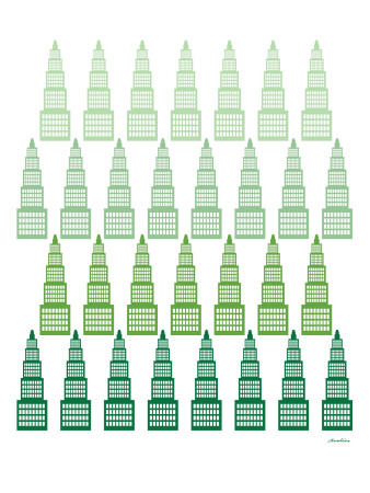 Green Skyline by Avalisa Pricing Limited Edition Print image