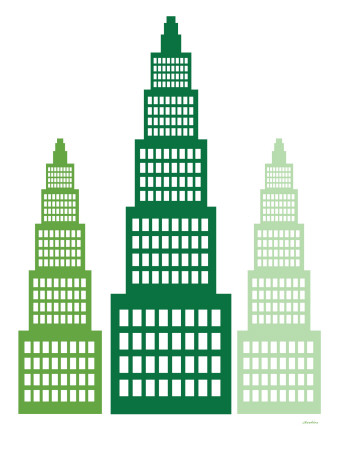 Green Skyscrapers by Avalisa Pricing Limited Edition Print image