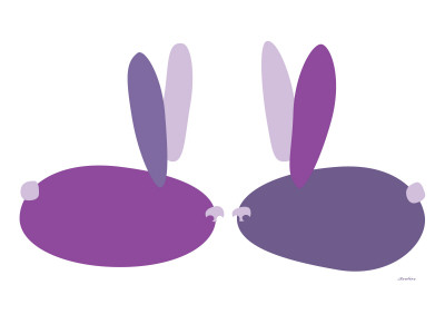 Purple Bunnies by Avalisa Pricing Limited Edition Print image