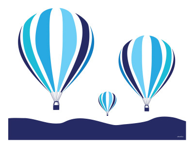 Blue Hot Air Balloon by Avalisa Pricing Limited Edition Print image