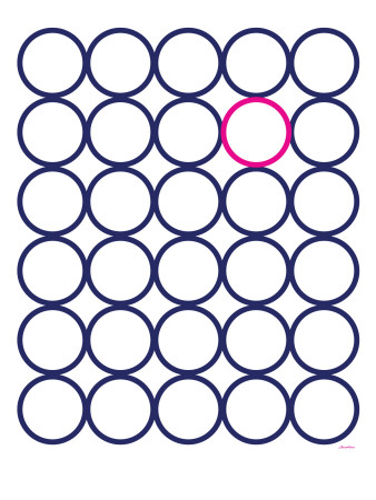 Navy Pink Circles by Avalisa Pricing Limited Edition Print image