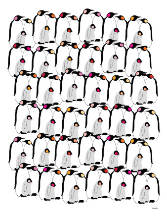 Warm Penguin Pattern by Avalisa Pricing Limited Edition Print image