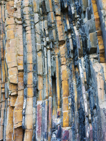 Rock Strata At Sandymouth Bay In North Cornwall, England by Adam Burton Pricing Limited Edition Print image