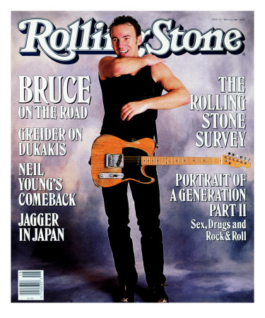 Bruce Springsteen, Rolling Stone No. 525, May 1988 by Neal Preston Pricing Limited Edition Print image