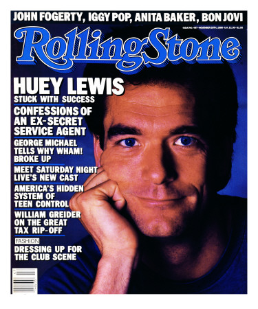 Huey Lewis , Rolling Stone No. 487, November 1986 by Tim Boole Pricing Limited Edition Print image