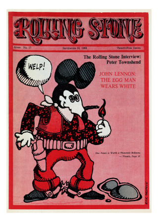 Zap Comix Mouse, Rolling Stone No. 17, September 1968 by Rick Griffin Pricing Limited Edition Print image