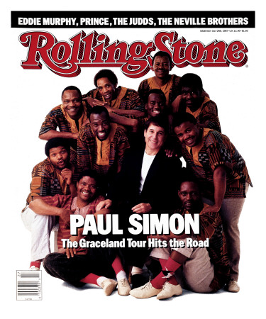 Paul Simon And Ladysmith Black Mambazo, Rolling Stone No. 503, July 1987 by Mark Seliger Pricing Limited Edition Print image