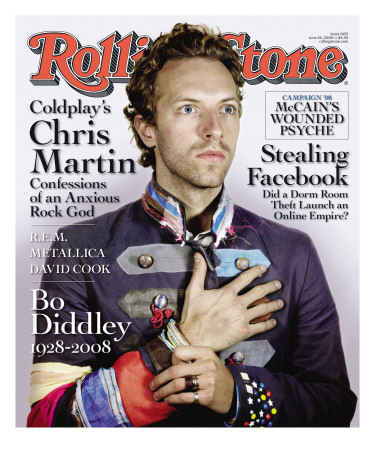 Coldplay's Chris Martin, Rolling Stone No. 1055, June 2008 by Nadav Kander Pricing Limited Edition Print image