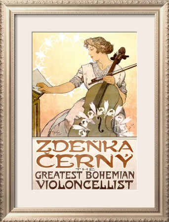 Zdenka Cerny Cello Concert by Alphonse Mucha Pricing Limited Edition Print image