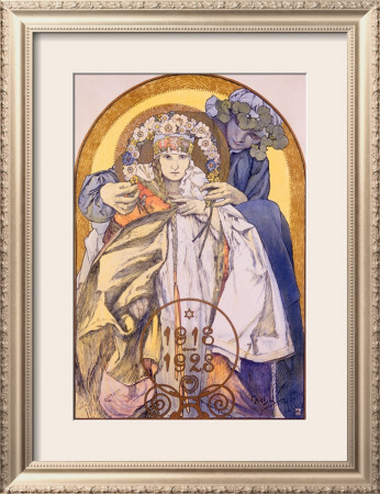 Mucha Nouveau Theater Poster by Alphonse Mucha Pricing Limited Edition Print image