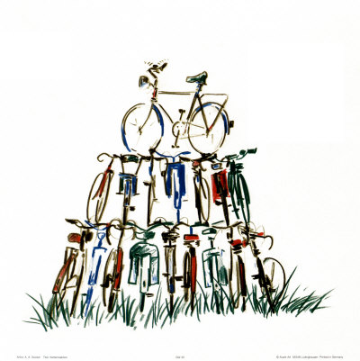 Bicycle Pyramid by Alfred Gockel Pricing Limited Edition Print image