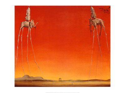 The Elephants, C.1948 by Salvador Dali Pricing Limited Edition Print image