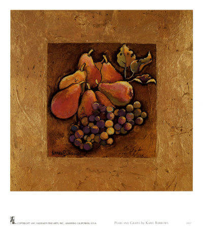 Pears And Grapes by Karel Burrows Pricing Limited Edition Print image