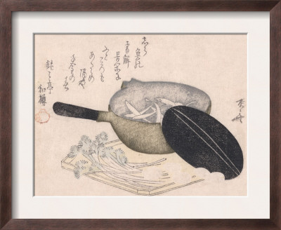 Still Life Of Cut Vegetables And A Pot Containing Icefish by Ryuryukyo Shinsai Pricing Limited Edition Print image