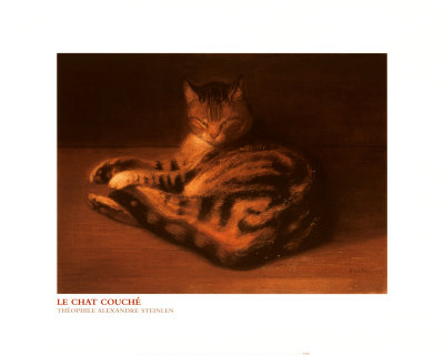 Le Chat Couche by Theophile Alexandre Steinlen Pricing Limited Edition Print image