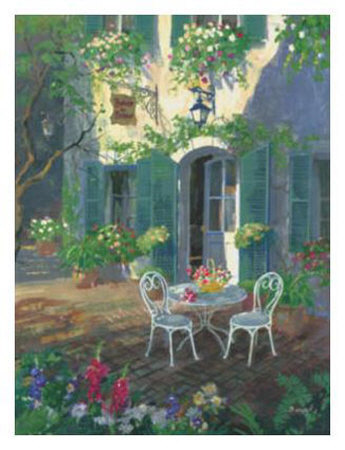 Patio At The Inn by William Benecke Pricing Limited Edition Print image