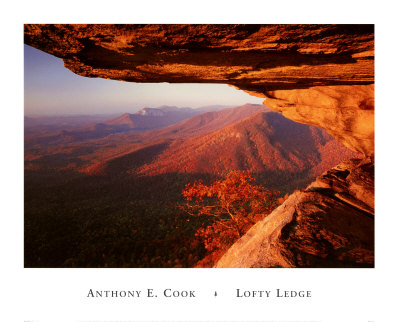 Lofty Ledge Blue Ridge Mountains by Anthony E. Cook Pricing Limited Edition Print image