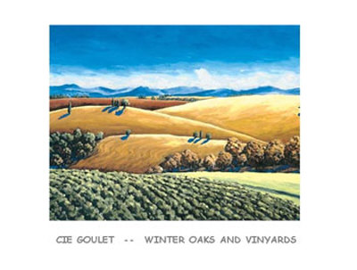 Winter Oaks And Vineyards by Cie Goulet Pricing Limited Edition Print image