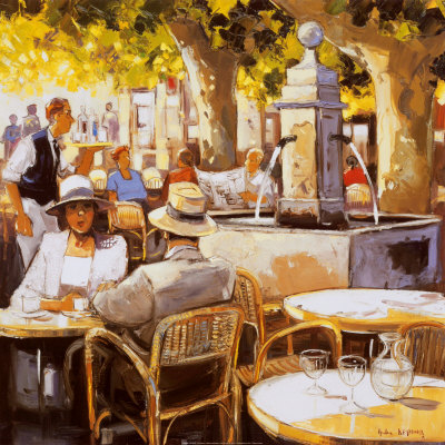 En Terrasse by Andre Deymonaz Pricing Limited Edition Print image
