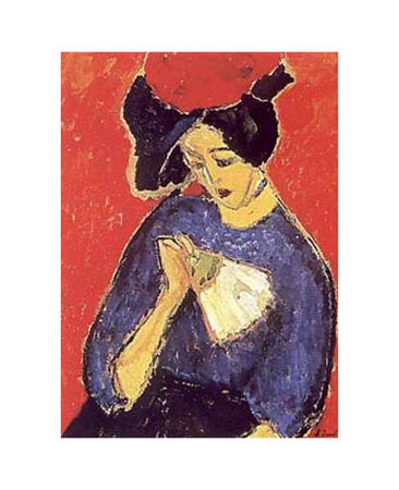 Woman With A Fan by Alexej Von Jawlensky Pricing Limited Edition Print image