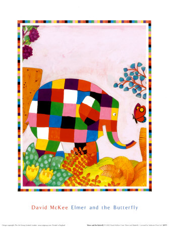 Elmer And The Butterfly by David Mckee Pricing Limited Edition Print image