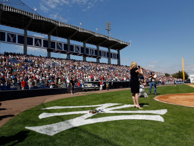 Philadelphia Phillies V New York Yankees, Tampa, Fl - February 26: Haley Swindal by J. Meric Pricing Limited Edition Print image