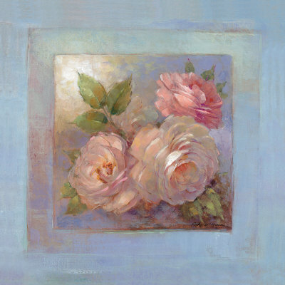 Roses On Blue Ii by Peter Mcgowan Pricing Limited Edition Print image