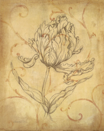 Pencil Sketch Floral I by Justin Coopersmith Pricing Limited Edition Print image