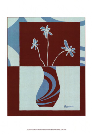 Minimalist Flowers In Blue Iv by Jennifer Goldberger Pricing Limited Edition Print image