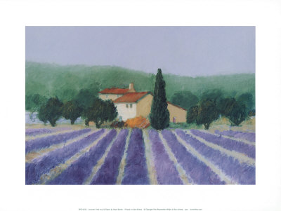 Lavender Field Near St Tropez by Hazel Barker Pricing Limited Edition Print image