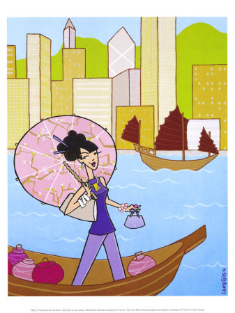 Shopping Around The World, Hong Kong by Laura Gibson Pricing Limited Edition Print image
