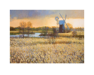 Passing Storm Over Turf Fen Mill by Nicholas Verrall Pricing Limited Edition Print image