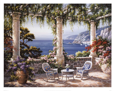 Mediterranean Terrace by Sung Kim Pricing Limited Edition Print image